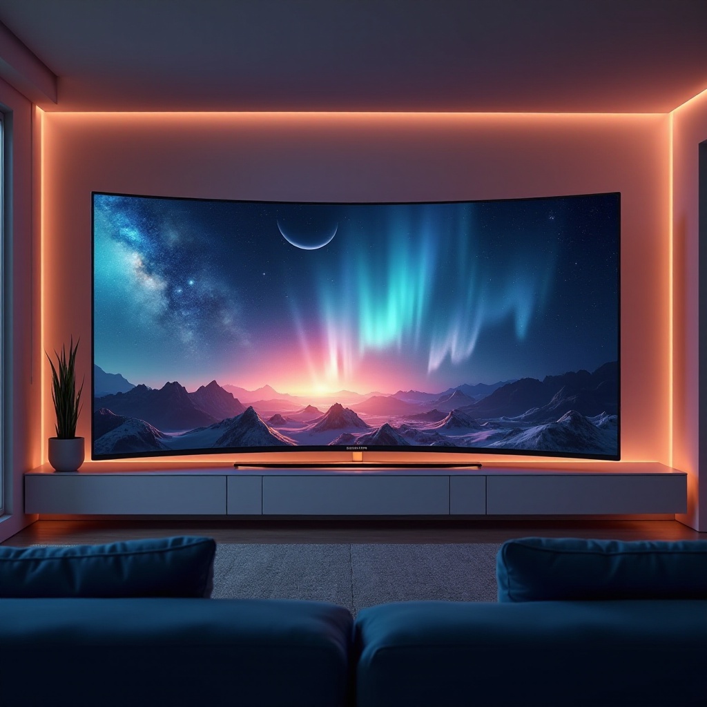 إيجابيات التلفزيون المنحني