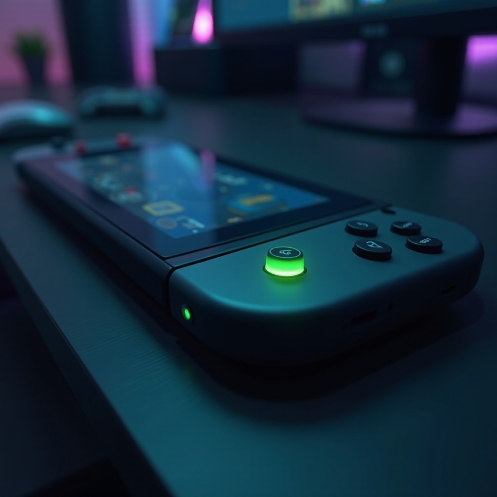 мигаща зелена светлина nintendo switch