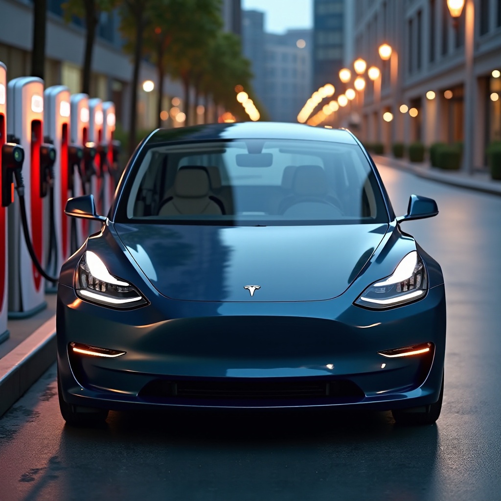 can tesla charge at any charging station