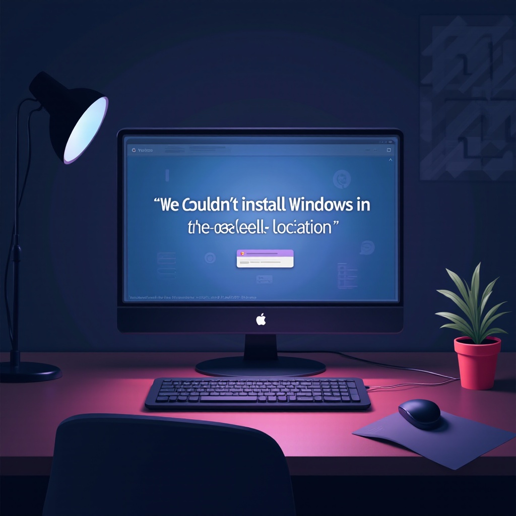 nie mogliśmy zainstalować systemu Windows w wybranej lokalizacji