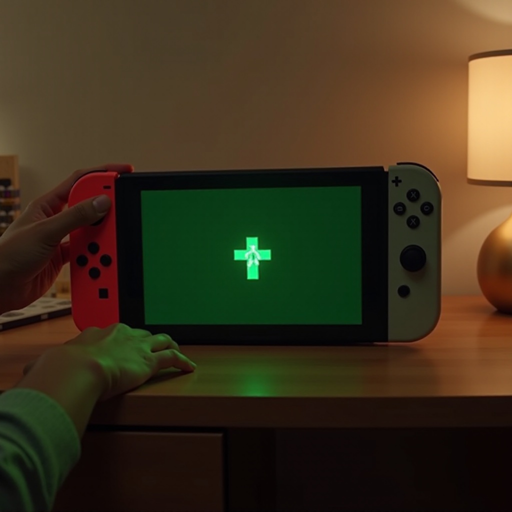 nintendo switch migające zielone światło