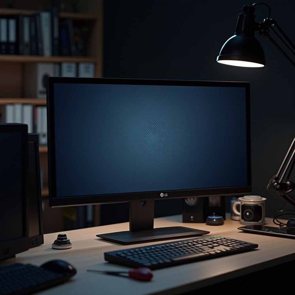 сломанный монитор LG