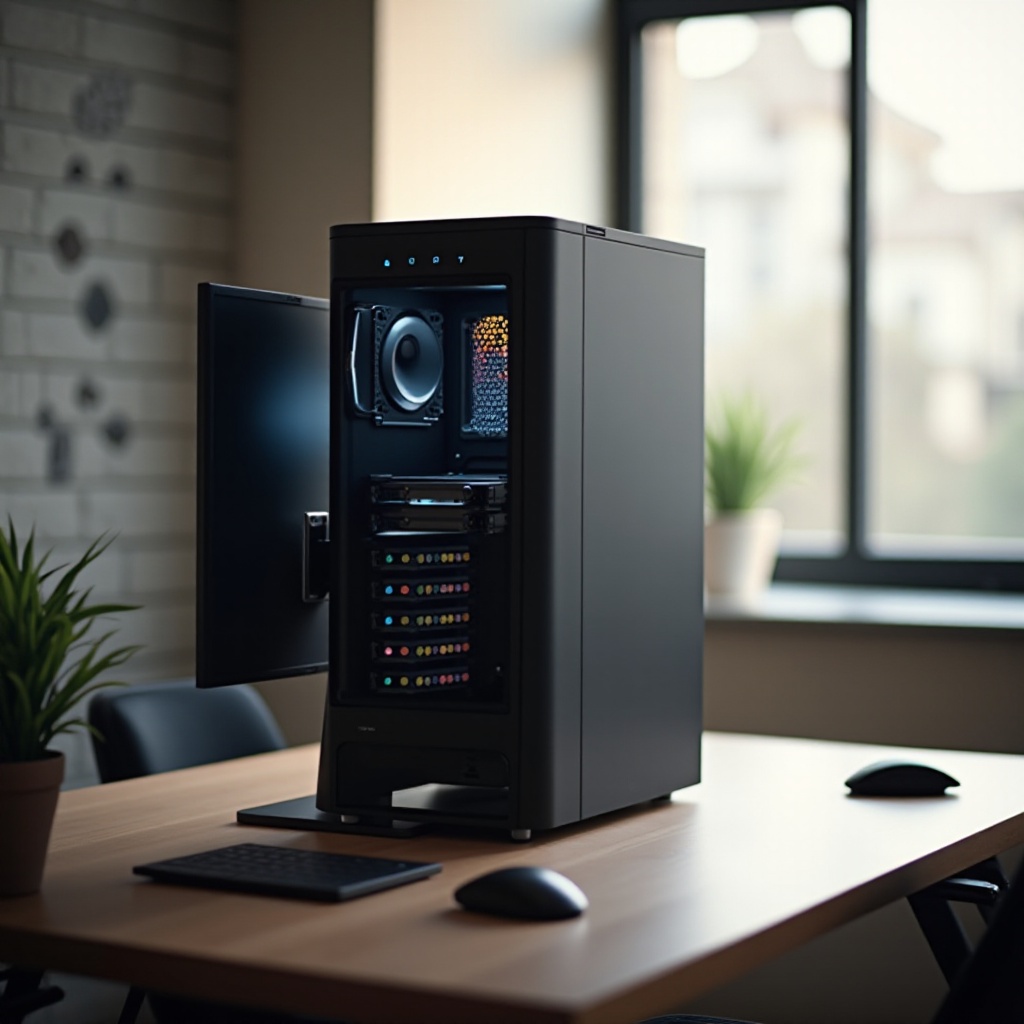 carcasă de computer cu monitor încorporat