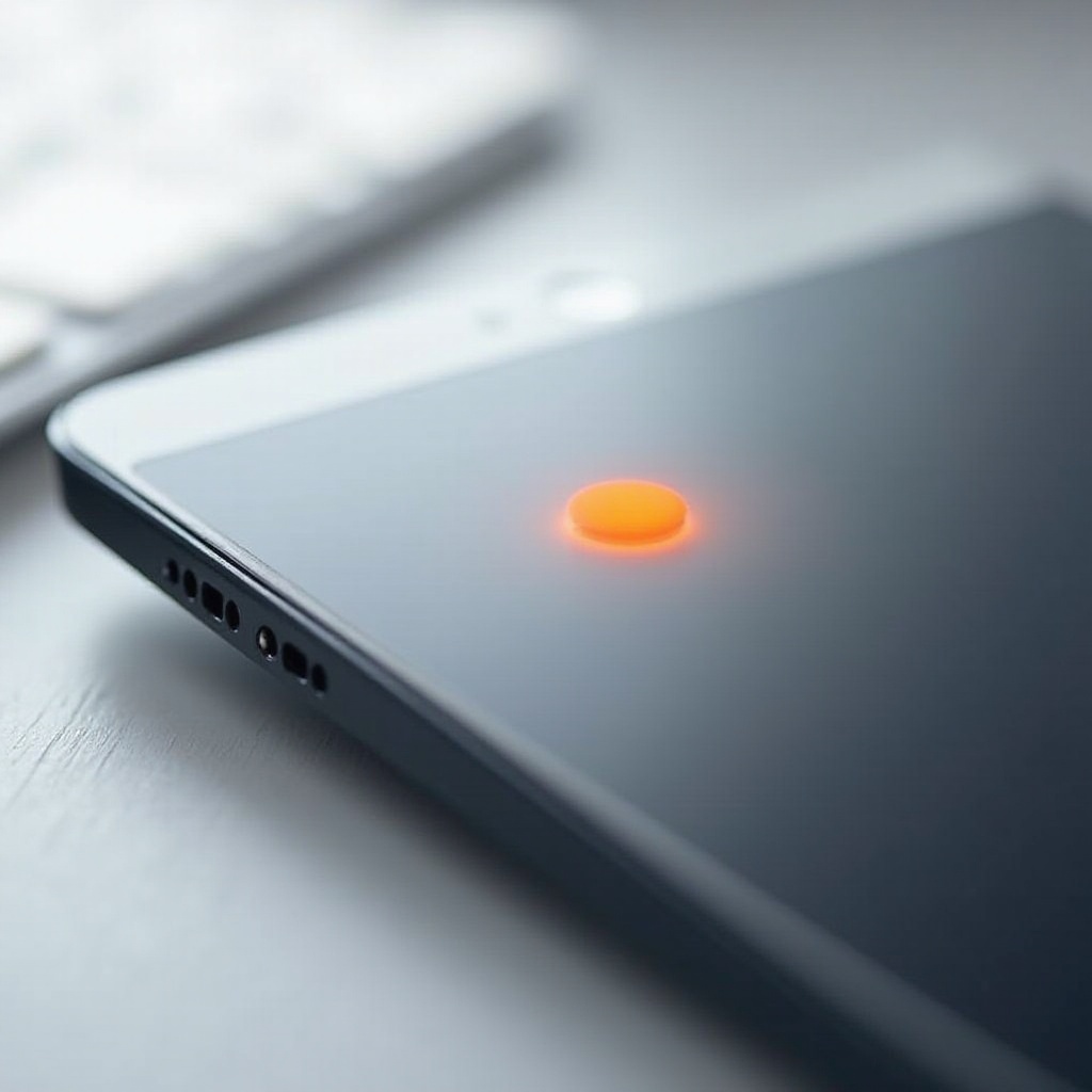 orange dot on ipad