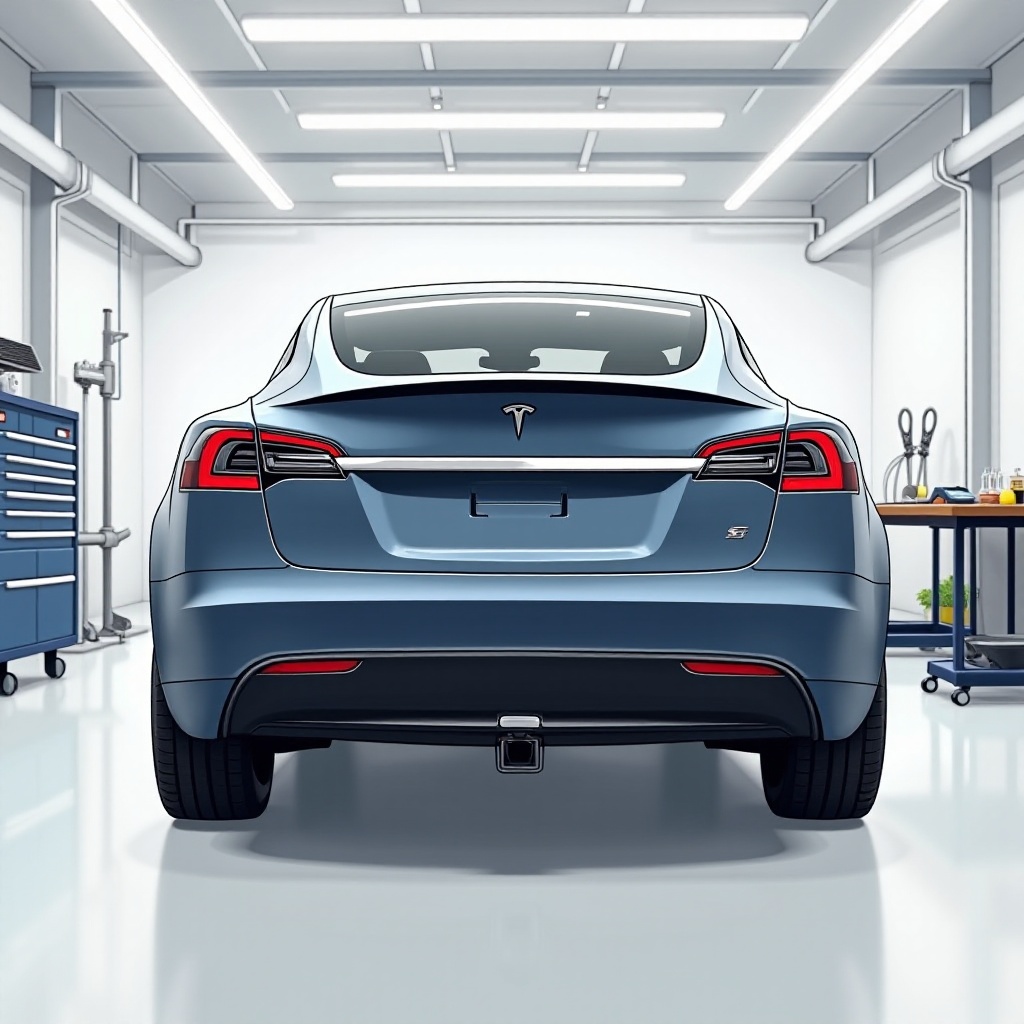 instalacja haka w modelu Tesla 3