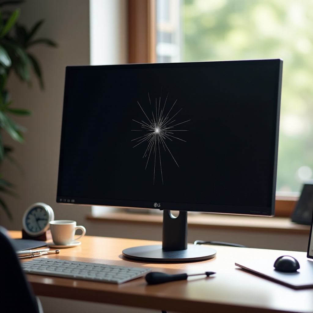 счупен монитор LG