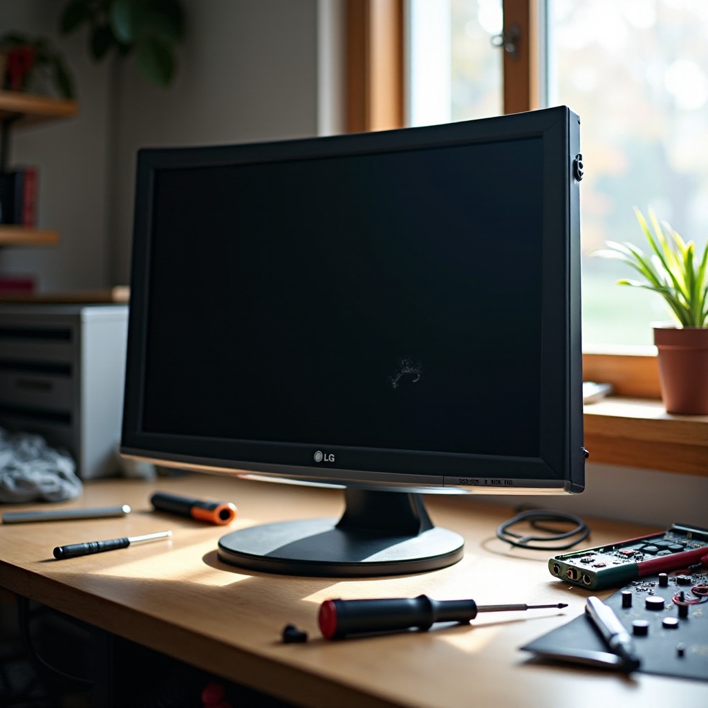 broken lg monitor