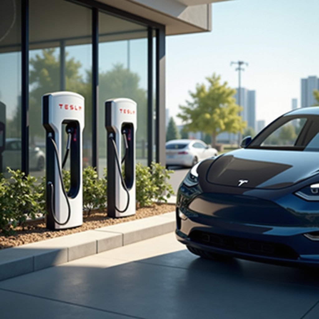 can tesla charge at any charging station